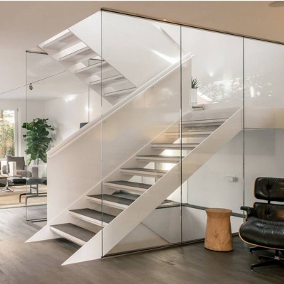 Usa Construction Standard Modern Staircase Interiors Double/single Keel Stairs With Wood Step