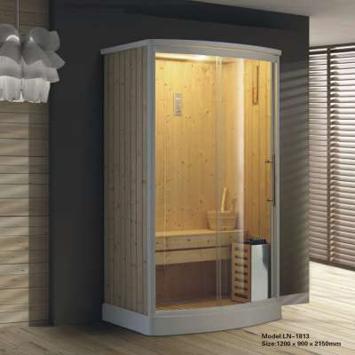 Indoor sauna and steam combined traditional wet sauna room