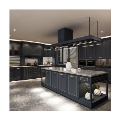 Customized Modern Luxury Grey Shaker Lacquer High Gloss Acrylic Kitchen Cabinets Designs cooking appliance Sets Made in China