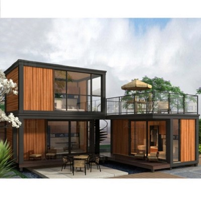 Portable luxury prefabricated container house 20ft steel frame container with furnitures