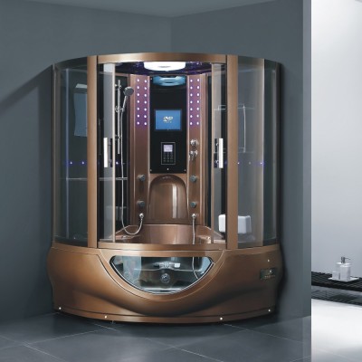 Tempered glass steam sauna room steam shower room with  foot massage